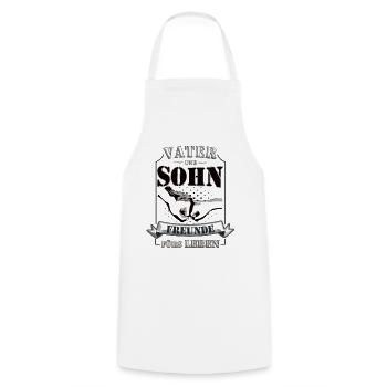 Père et fils – amis pour la vie - Tablier de cuisine - blanc - Devant - AI Model Male 185 dark (185cm)