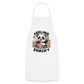 Panda - Feeling Snacky - Cooking Apron - white - Front - AI Model Male 185 dark (185cm)
