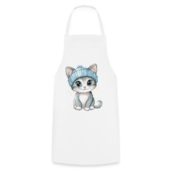 Cat Cute Cute Baby Kids Animal Cartoon - Cooking Apron - white - Front - AI Model Male 185 dark (185cm)
