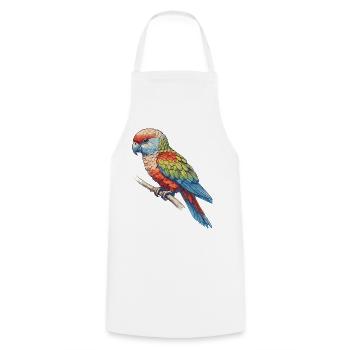 Parrot - Cooking Apron - white - Front - AI Model Male 185 dark (185cm)