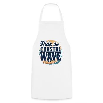 Surfing Surfing Beach Holidays Coast Sea - Cooking Apron - white - Front - AI Model Male 185 dark (185cm)