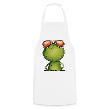 Cooler Frosch Mit Brille - Kochschürze - Weiß - Vorne - AI Model Male 185 dark (185cm)