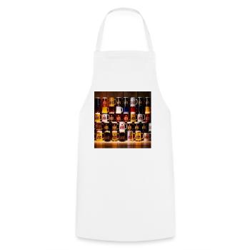 I Love Beer Bierkrüge Muster - Kochschürze - Weiß - Vorne - AI Model Male 185 dark (185cm)