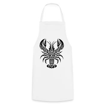 Homard Tribal - Tablier de cuisine - blanc - Devant - AI Model Male 185 dark (185cm)