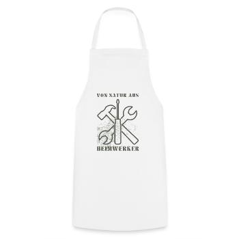Do-it-yourselfers by nature – tool design - Cooking Apron - white - Front - AI Model Male 185 dark (185cm)