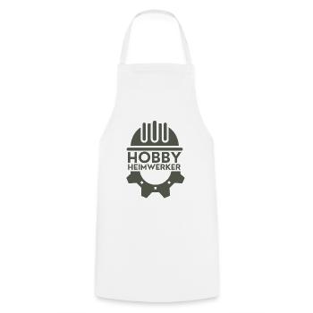 DIY Master – Proud DIY Design - Cooking Apron - white - Front - AI Model Male 185 dark (185cm)