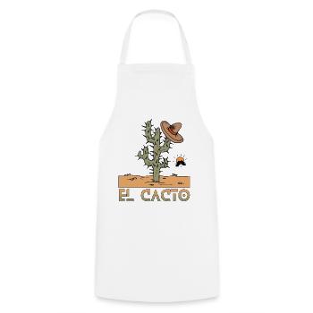 El Cacto 2 - Cooking Apron - white - Front - AI Model Male 185 dark (185cm)