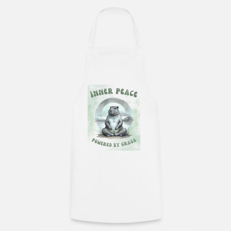 Inner Peace – Powered by Grass Design - Kochschürze - Weiß