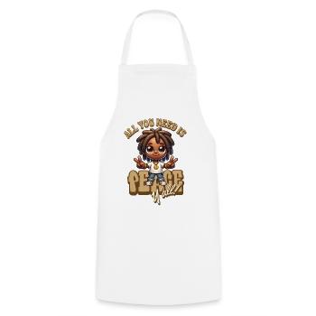 Peace Yall Cartoon Vibe - Cooking Apron - white - Front - AI Model Male 185 dark (185cm)