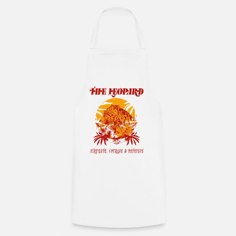 THE LEOPARD - Cooking Apron - white