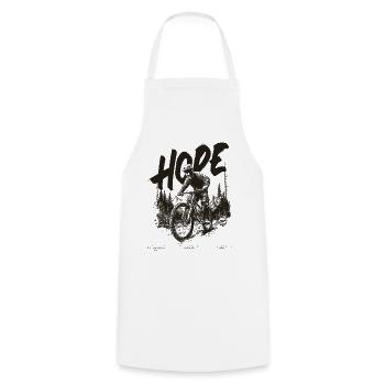 Biker Hope - Cooking Apron - white - Front - AI Model Male 185 dark (185cm)