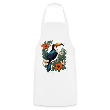 Toucan - Tablier de cuisine - blanc - Devant - AI Model Male 185 dark (185cm)
