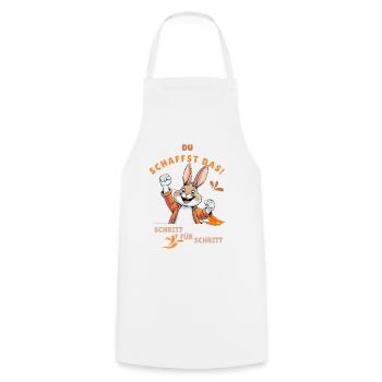 Canrots de motivation aux carottes - Tablier de cuisine - blanc - Devant - AI Model Male 185 dark (185cm)