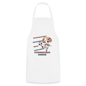 Football Zodiac Sign Aries Characteristics Aries - Cooking Apron - white - Front - AI Model Male 185 dark (185cm)