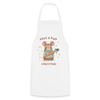 Passez un joyeux Noël – Douce Souris - Tablier de cuisine - blanc - Devant - AI Model Male 185 dark (185cm)