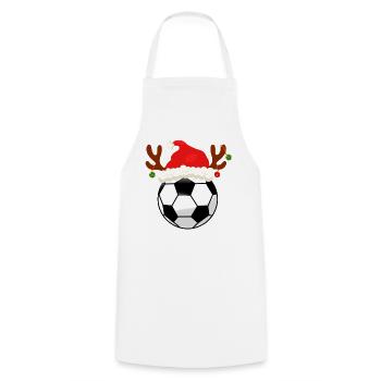 Fußball-Weihnachten - Kochschürze - Weiß - Vorne - AI Model Male 185 dark (185cm)