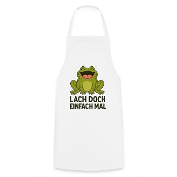 Laughing frog funny saying animals design - Cooking Apron - white - Front - AI Model Male 185 dark (185cm)