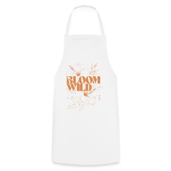 Bloom Wild Floral Design - Tablier de cuisine - blanc - Devant - AI Model Male 185 dark (185cm)