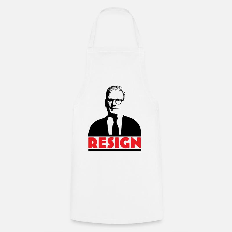 Kier Starmer resign Graphic  - Cooking Apron - white