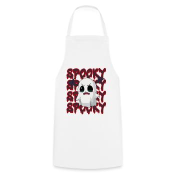 Halloween Spooky Ghost  - Kochschürze - Weiß - Vorne - AI Model Male 185 dark (185cm)