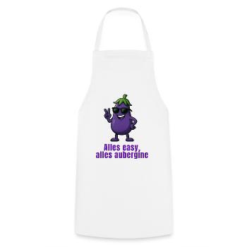 Aubergine - Everything easy - Cooking Apron - white - Front - AI Model Male 185 dark (185cm)