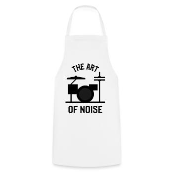 Die Kunst des Lärms – Drumkit-Design - Kochschürze - Weiß - Vorne - AI Model Male 185 dark (185cm)