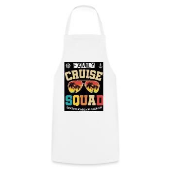 Family Cruise Squad - Cooking Apron - white - Front - AI Model Male 185 dark (185cm)