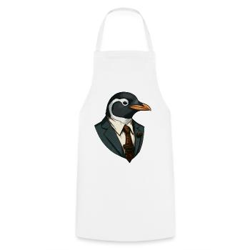 Affaires - Pingouin - Tablier de cuisine - blanc - Devant - AI Model Male 185 dark (185cm)