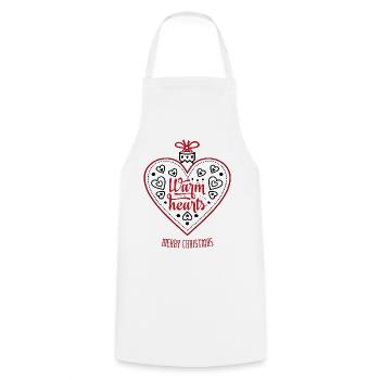 Cœur de Noël Joyeux Noël - Tablier de cuisine - blanc - Devant - AI Model Male 185 dark (185cm)