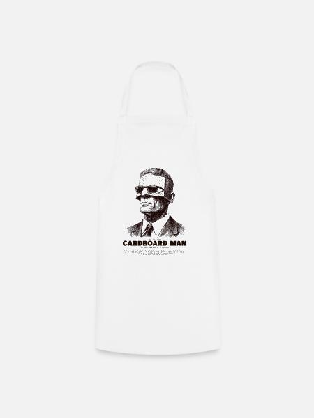 Cardboard Mann Porträt - Kochschürze - Weiß