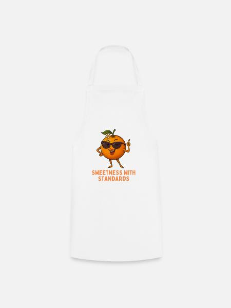 Orangencharme mit Standards - Kochschürze - Weiß