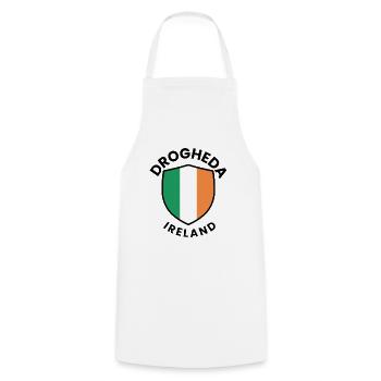 Drogheda Ireland Shield - Cooking Apron - white - Front - AI Model Male 185 dark (185cm)