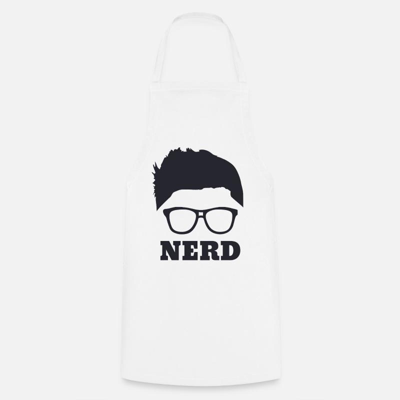 Nerd - Cooking Apron - white