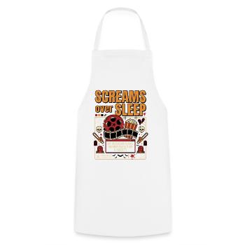 Screams About Sleep – Horror Marathon - Cooking Apron - white - Front - AI Model Male 185 dark (185cm)
