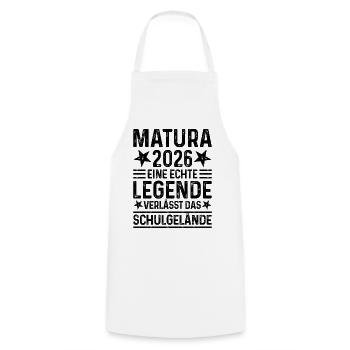 Matura 2026: A legend leaves the school grounds - Cooking Apron - white - Front - AI Model Male 185 dark (185cm)