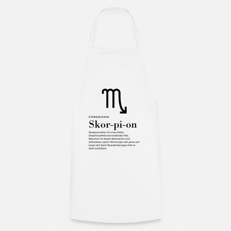 Zodiac sign Scorpio - Cooking Apron - white