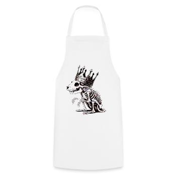 Le Dino avec Couronne du Roi Néon - Tablier de cuisine - blanc - Devant - AI Model Male 185 dark (185cm)