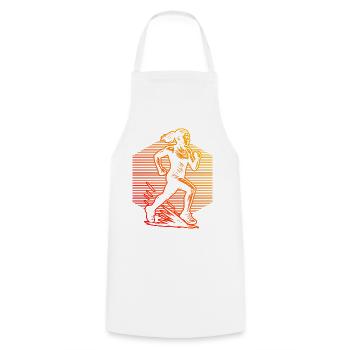 Running artwork for your outfit - Cooking Apron - white - Front - AI Model Male 185 dark (185cm)