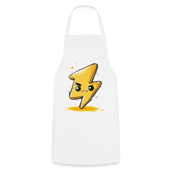 Kawaii Blitz-Pfeil Cartoon - Kochschürze - Weiß - Vorne - AI Model Male 185 dark (185cm)
