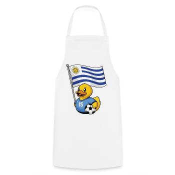 Uruguay Fußball Fan Shirt für stolze Fans - Kochschürze - Weiß - Vorne - AI Model Male 185 dark (185cm)