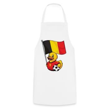 Belgien Fußball Fan Shirt für echte Fans - Kochschürze - Weiß - Vorne - AI Model Male 185 dark (185cm)