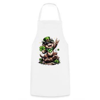 Monkey St. Patty's Shamrock Funny Gift - Cooking Apron - white - Front - AI Model Male 185 dark (185cm)