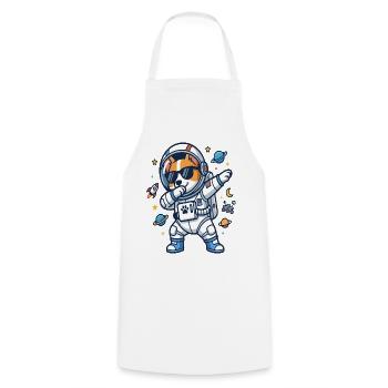 Dabbing Corgi Astronaut Funny Space Dog - Cooking Apron - white - Front - AI Model Male 185 dark (185cm)