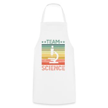 Team Science - Cooking Apron - white - Front - AI Model Male 185 dark (185cm)