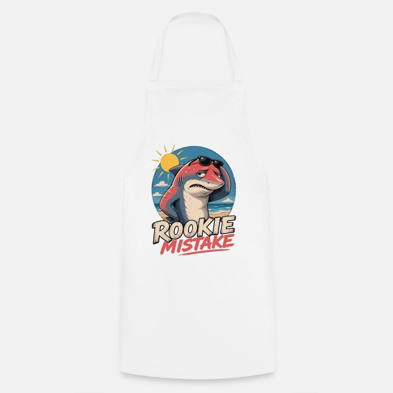 Rookie Mistake - Beach Shark - Cooking Apron - white