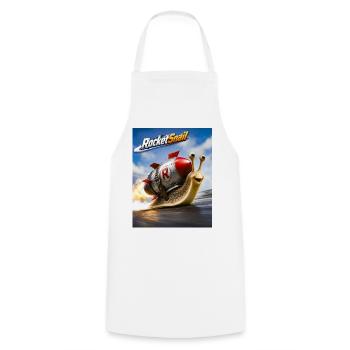 Rocket Snail Space Fast Adventure - Cooking Apron - white - Front - AI Model Male 185 dark (185cm)