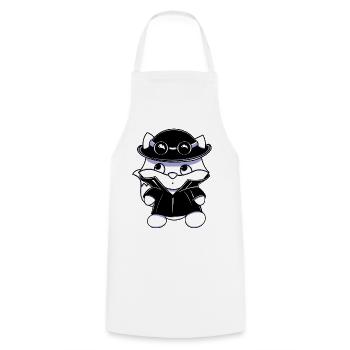Petit détective - Tablier de cuisine - blanc - Devant - AI Model Male 185 dark (185cm)