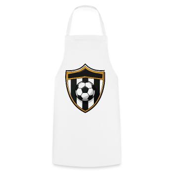 Soccer sign with ball - Cooking Apron - white - Front - AI Model Male 185 dark (185cm)