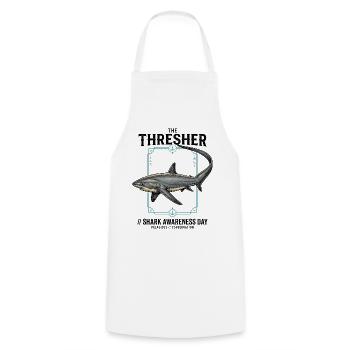 The Thresher Shark Awareness Day – Fuchshai - Cooking Apron - white - Front - AI Model Male 185 dark (185cm)