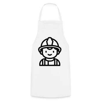 Feuerwehrmann - Kochschürze - Weiß - Vorne - AI Model Male 185 dark (185cm)